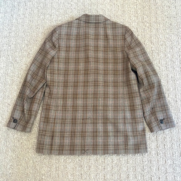Madewell Caldwell Double-Breasted Oversized Blazer Plaid - Size Medium - Picture 7 of 11